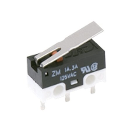 C&K Components Snap Acting/Limit Switch, Spdt, Momentary, 0.2A, 60Vdc, 3 Pcb Hole Cnt, Solder Terminal, Leaf ZMCHM9L3T